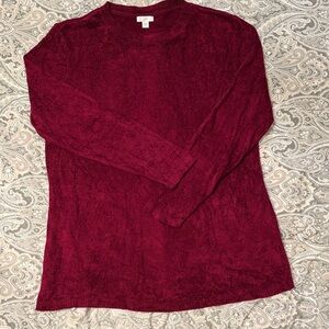 I.Jill Burgundy Long Sleeve Sweater